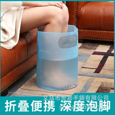 現貨批發戶外多功能折疊洗漱EVA水桶 便攜折疊足浴泡腳水桶