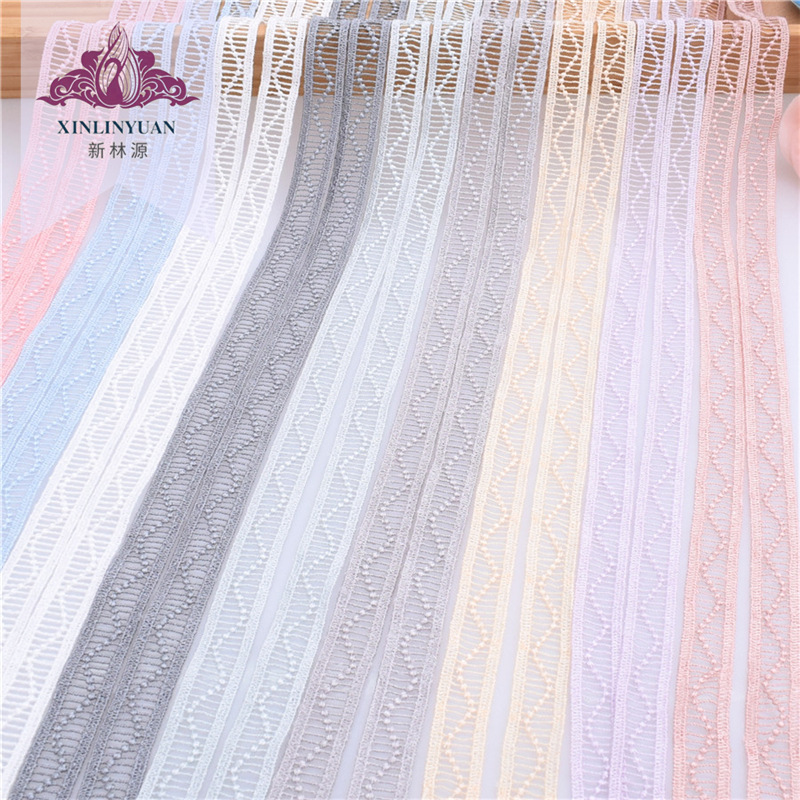 X111153A系列涤纶双边镂空花边 家纺服饰DIY饰品刺绣水溶花边多色