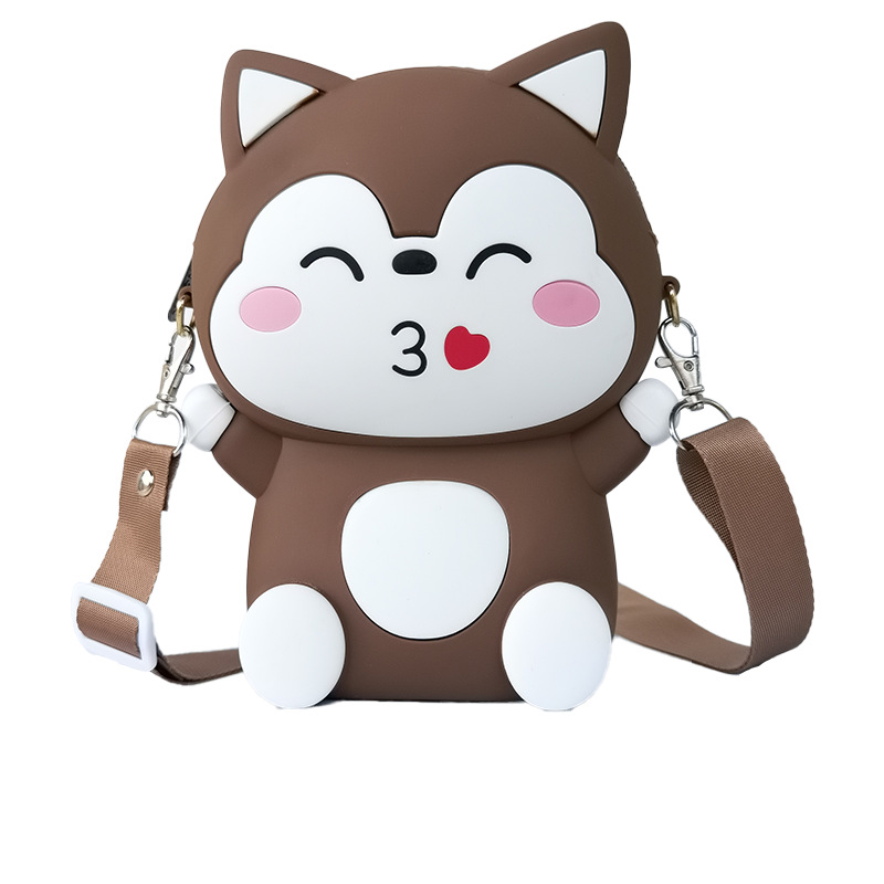 硅胶钱包 卡通 新款动漫钱包 时尚链条女单肩包 收纳儿童零钱包