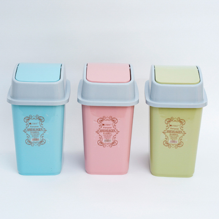 Household Dustbin with Lid Swing Lid Trash Can Living Room Toilet Kitchen Trash Can Sundries Cleaning Bucket Household Dustbin with Lid Swing Lid Trash Can Living Room Toilet Kitchen Trash Can Sundries Cleaning Bucket