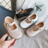 Children's small leather shoes soft soles 2022 spring new Korean girl Brock shoes, small princess princess shoes