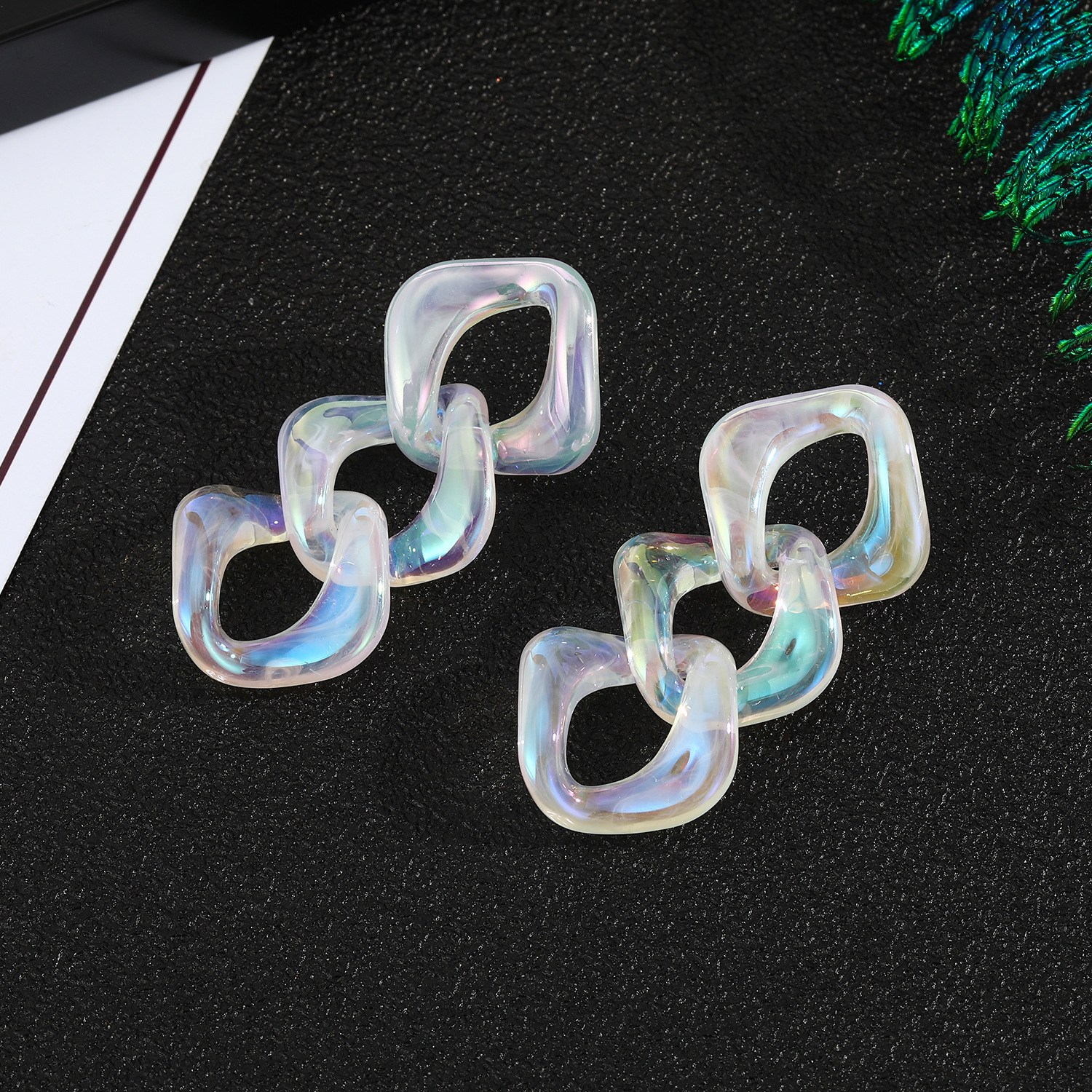 Boucles D'oreilles En Acrylique Transparent display picture 5