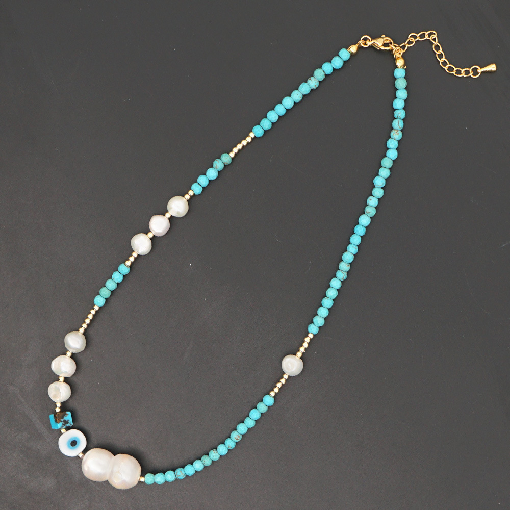 Collier Oeil De Pierre Turquoise De Style Ethnique Rétro display picture 10