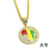 Necklace hip-hop style, round fashionable card, Aliexpress, new collection, European style