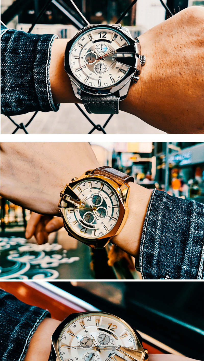 Bernstein zeit heißer verkauf quarzuhr blau licht gold objektiv wasserdicht kalender voll automatische herren uhr pin schnalle business herren uhr_voghion.com