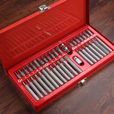 Source Factory Goods 40-Piece Mühərrik tənzimləmə alətləri - 40-pieces-of-iron-box-star-batch-natural-color-crv