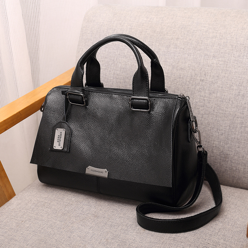 2024 Heidi Paul New European & American Style Flap Leather Handbag Crossbody Pillow Boston Large Capacity Women's Bag - Thumbnail 8
