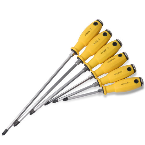 Full-steel chromium-vanadium steel center-shaft screwdriver, flathead and Phillips head, hammerable center-shaft screwdriver, manual tool, screwdriver knife