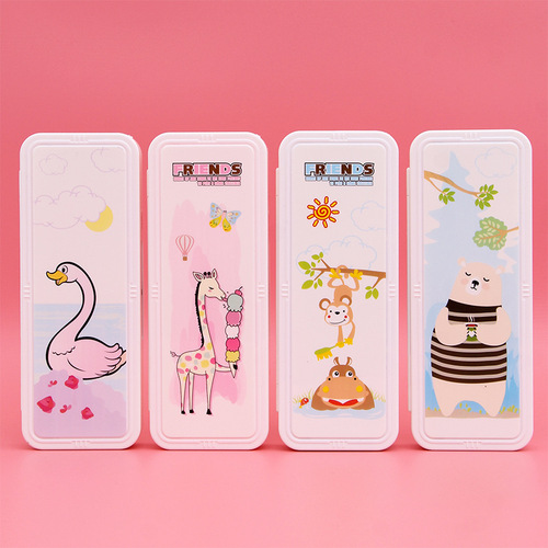 New password stationery box for elementary school students, boys' version, girls' version, large-capacity plastic stationery box, pencil case with secret 