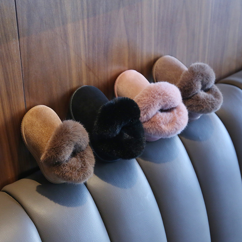 0-3岁儿童雪地靴 加绒加厚宝宝学步鞋软底 男女童宝宝毛口棉鞋冬|ms