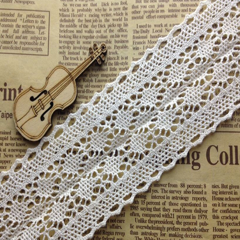 厂家直销优质棉线花边6cmDIY辅料棉花边家居窗帘沙发花边服装辅料