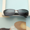 Sunglasses, fashionable men's metal decorations, trend glasses solar-powered