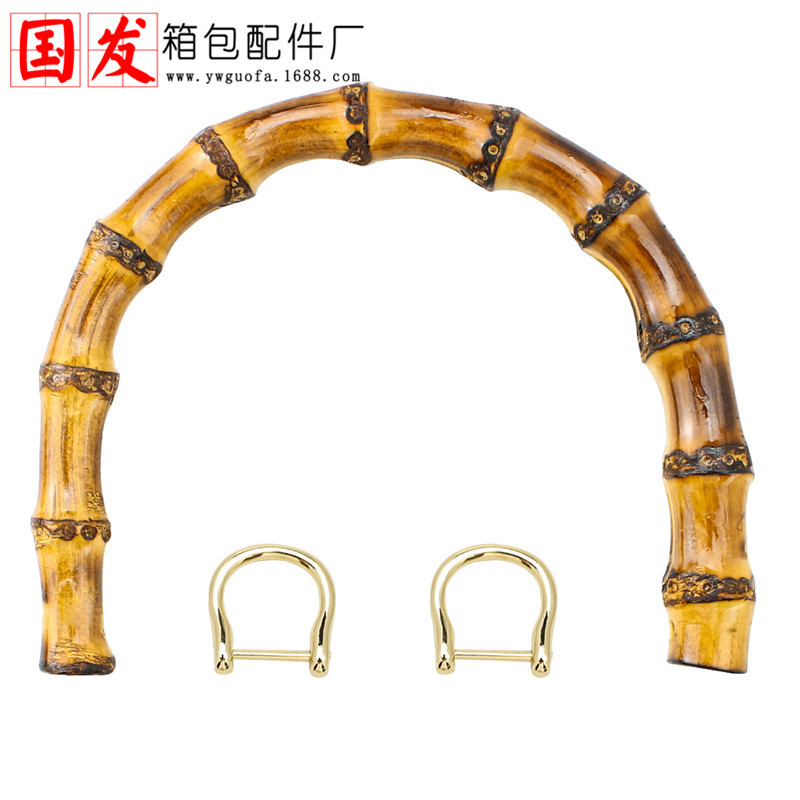 Abanico portátil de bambú de 15,5 cm con botón lateral