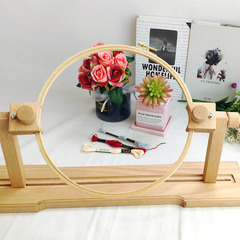 Wholesale Manufacturer Cross-Stitch Embroidery Hoop Solid Wood Handmade Embroidery Tools Desktop Suzhou Embroidery Desk Stand Beech Wood Embroidery Hoop