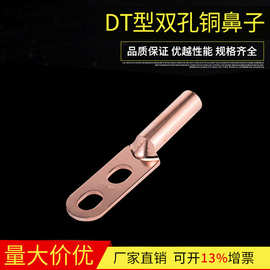 【专业生产】DT型双孔铜鼻子 铜线耳 堵油铜鼻子 铜端子 DTS-50