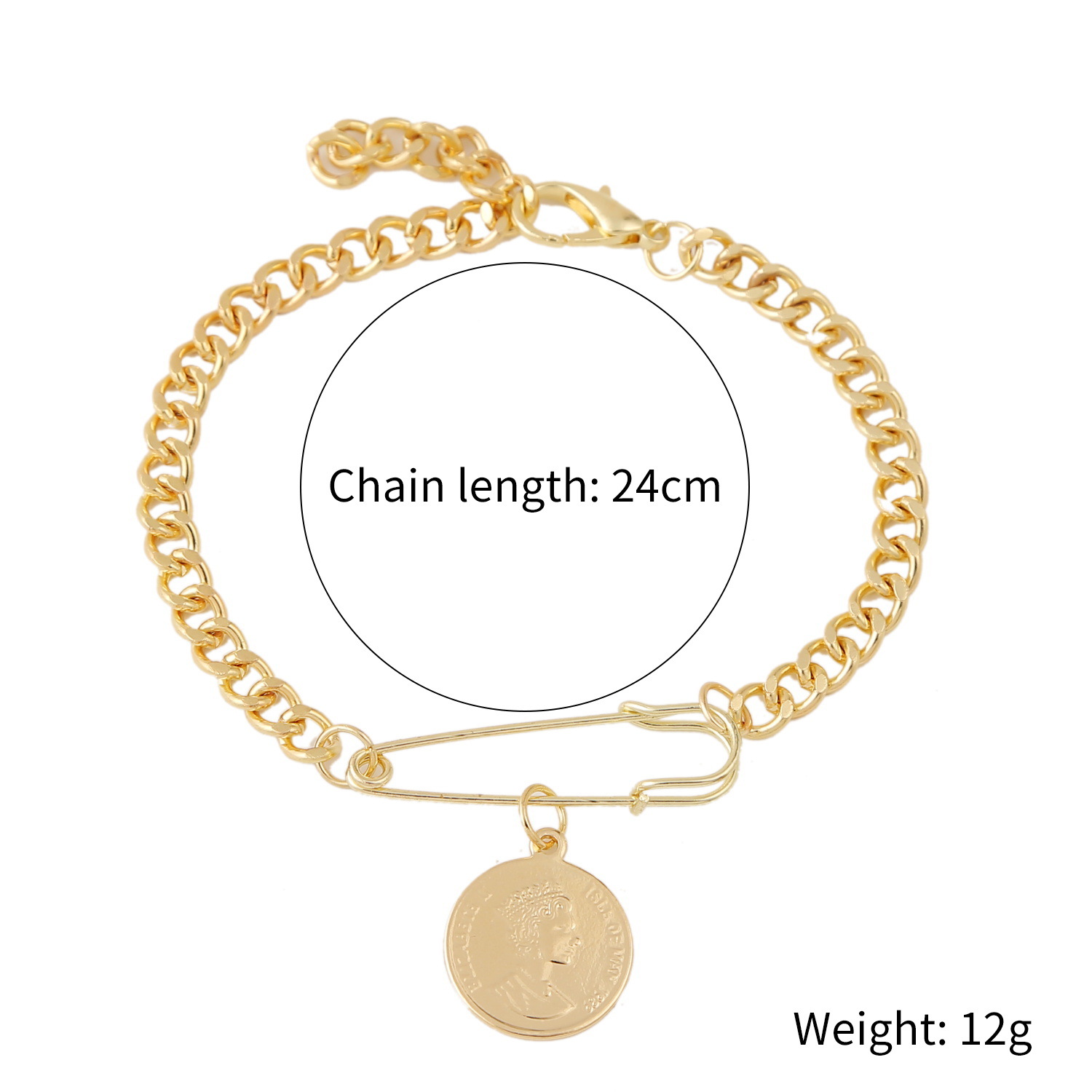 40106 Coréenne Bracelet Ins Froid Vent Net Rouge Simple Français Entrée Lux Baroque Broches Bracelet Pour Les Femmes display picture 1