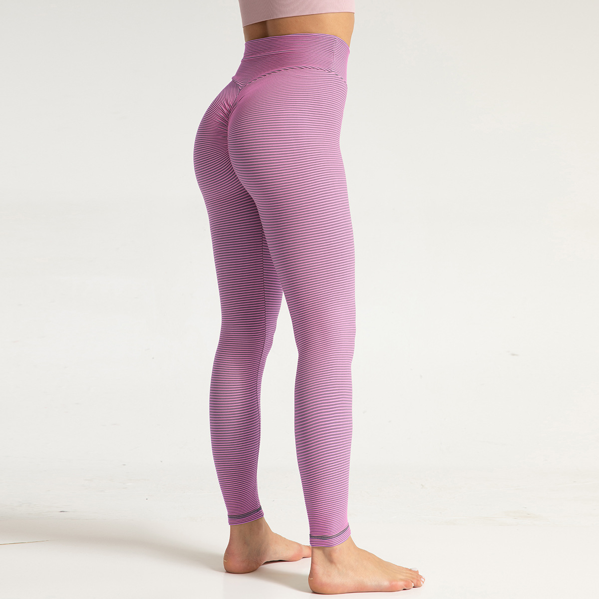 Seamless Striped Fitness Pants NSNS12244