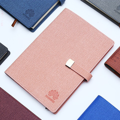 2024 New Soft Leather Notebook with PU Leather Cover Business Office Diary