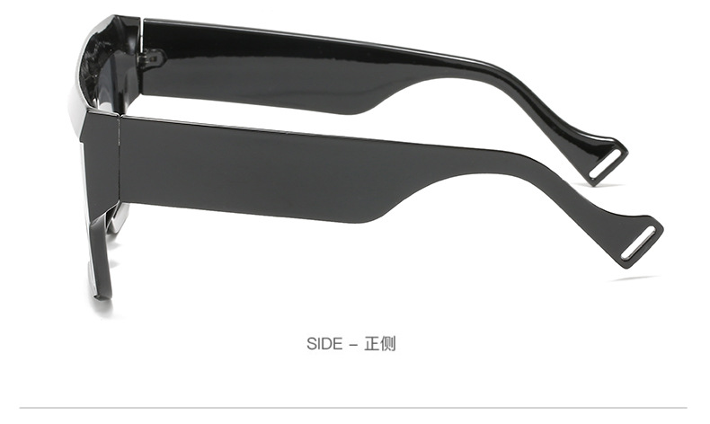 2022 New Big Square Rim Wide Temple Plastic One-piece Sunglasses Wholesale display picture 15