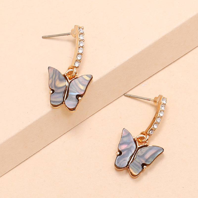 Pendientes De Mariposa De Diamantes De Marea Simple Dulce Hada Salvaje De La Moda De Corea display picture 7