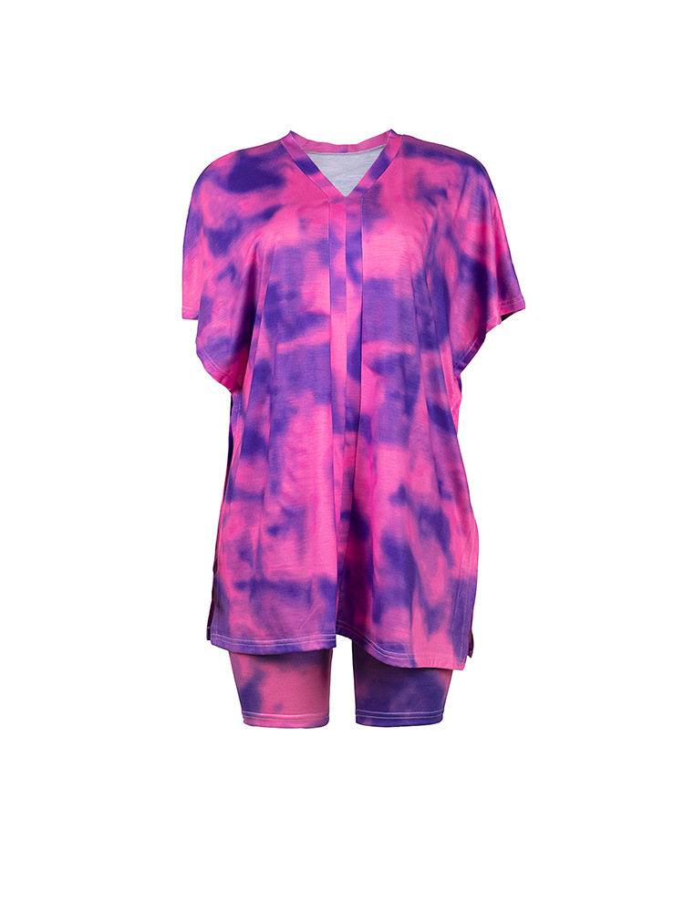 tie-dye home service top & pants two-piece set Nihaostyles wholesale clothing vendor NSMDJ75049