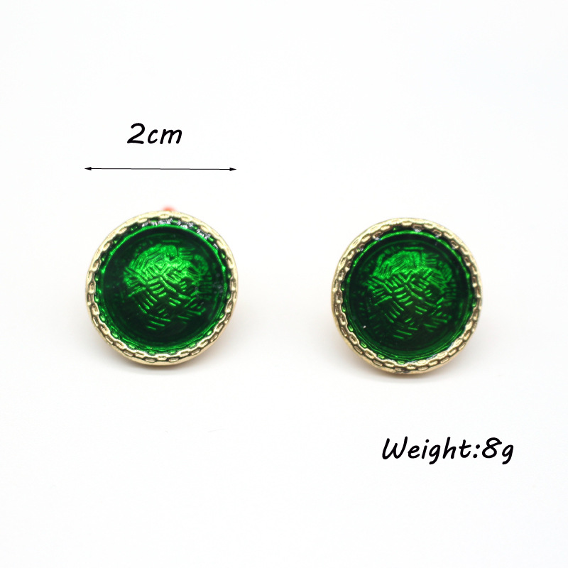 New Jewelry Dripping Round Earrings Geometric Stud Earrings display picture 4