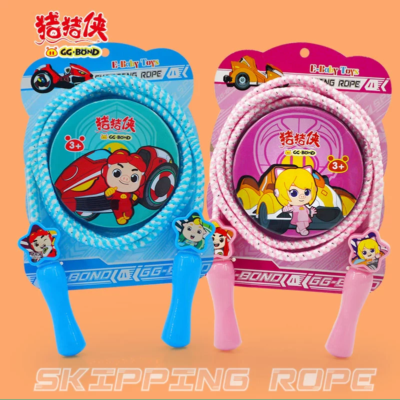 Оригинальные товары свинья Человек Дети скакалка Хлопок ядро количество Скакалка ребенок дети не узел регулировки мультфильм мужчины и женщины оптом