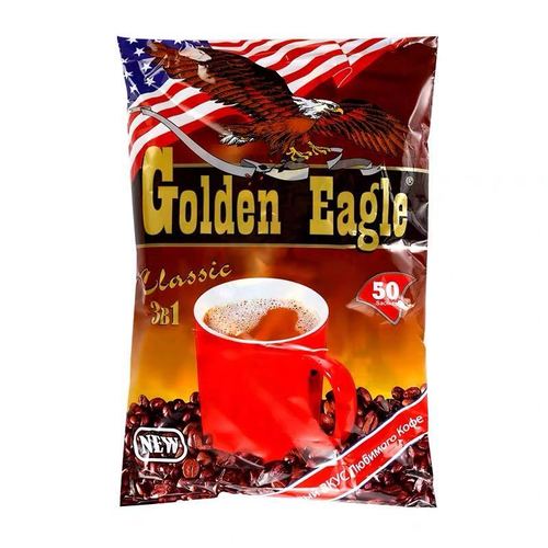 Russian original imported classic instant three-in-one coffee 1000g/bag 50 small bags Big Eagle Coffee