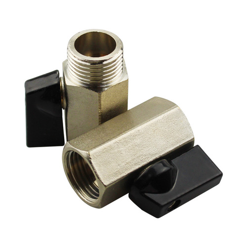 Pneumatic Mini Small Ball Valve 2/3/4 Port Internal External Thread Polished Plated Switch Valve Water Pipe Fitting Accessory