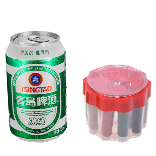 Korean portable household sewing box sewing kit paper ruler threader thimble sewing tool set