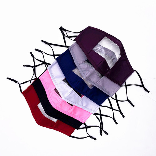 Cotton Cross-border Lip Reading Face Mask for Adults (Unisex), Deaf and Mute People Exclusive, Cotton Fabric, Translucent Dustproof