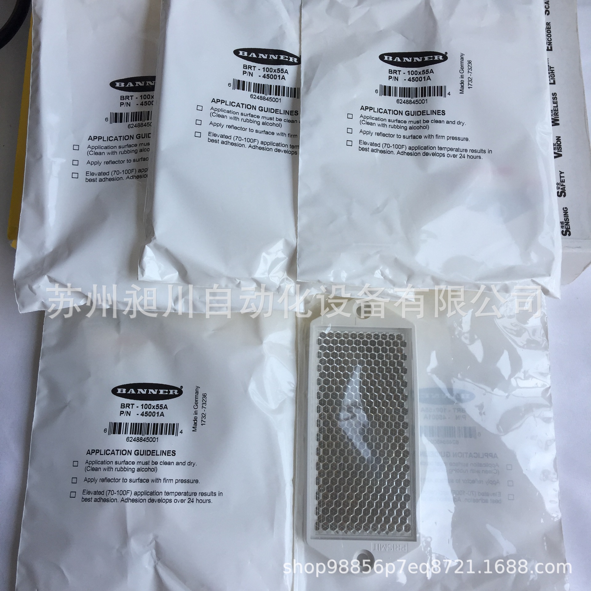 BANNER邦纳 BRT-100X55A反光板光电开关配用 全新正品现货详询
