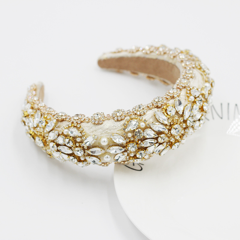 Baroque Full Diamond Exaggerated Headband display picture 3