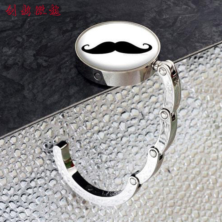 Personalizado regalos de metal para hacer logo pegatinas epoxi gancho partido conmemorativo bolsa percha personalizable