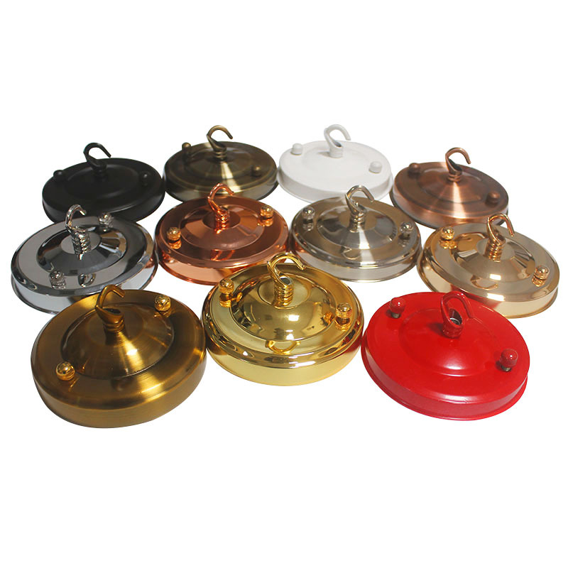 Colgante gancho colgante anillo placa de techo jaula de pájaros linterna gancho de hierro disco comedor lámpara de techo soporte de la lámpara de iluminación accesorios de la lámpara