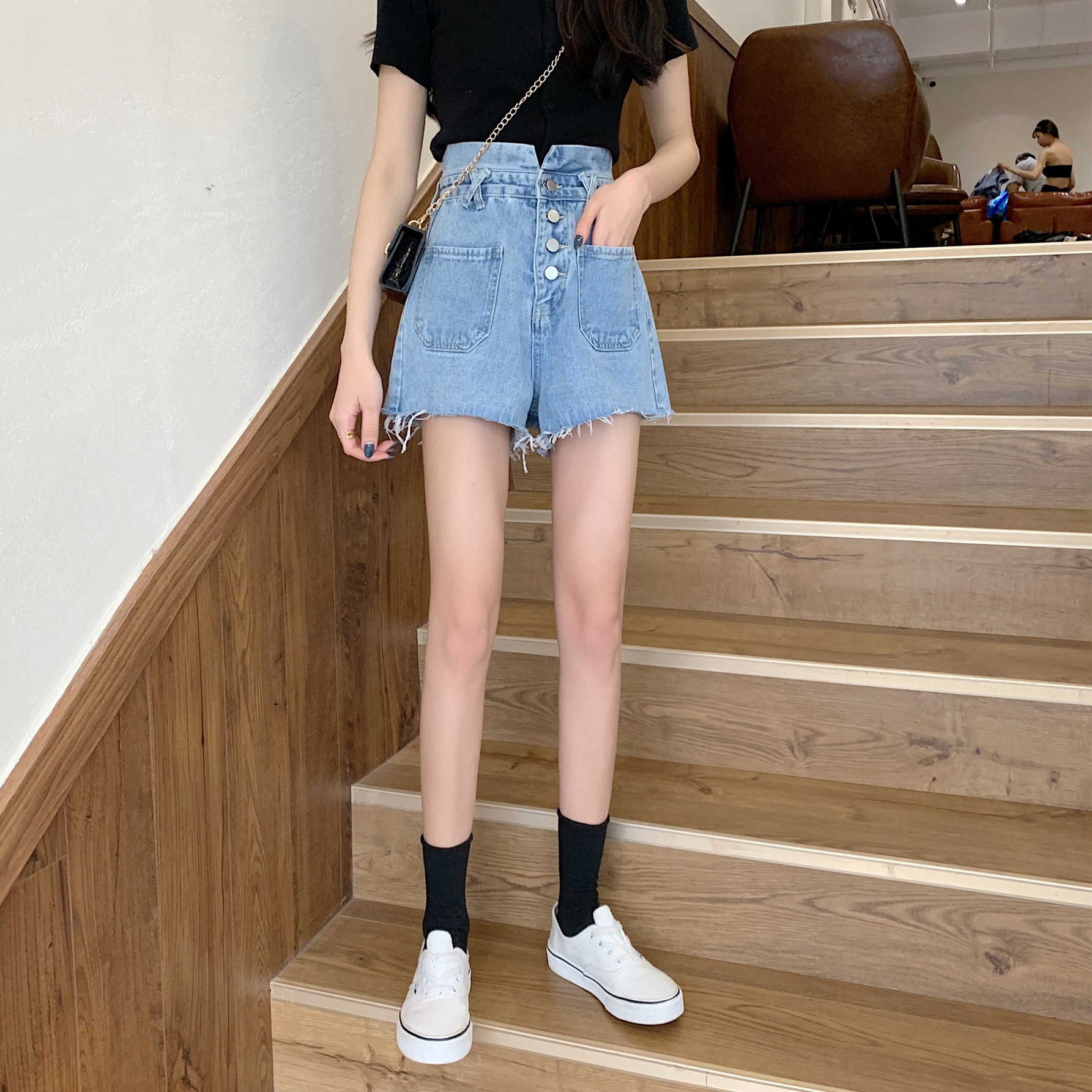 Pantalon léger femme en Denim fil - Ref 3430031 Image 4