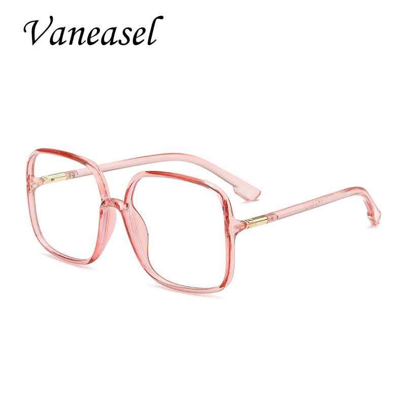 2020 Nuevo Marco grande transparente Rosa anti-azul gafas de luz Internet celebridad Super chica gafas de tiro de calle 98019