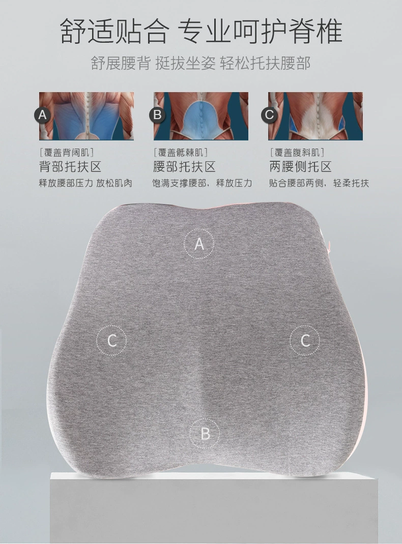 Memory Foam Lumbar Support Pillow Pregnant Waist Pad Car Seat Waist Cushion Protect Spine Vertebral Back Cushion Sleeping Pillow