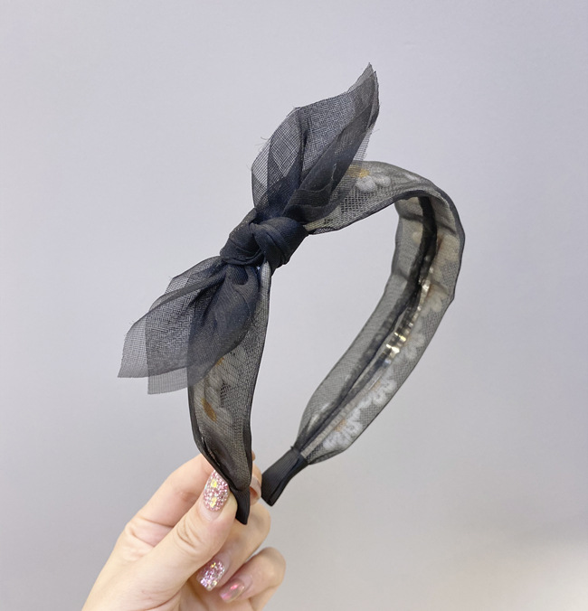 Korean Fashion  New Bow Small Daisy Flower Headband  Fresh  Sweet Headdress Gauze Headband Nihaojewelry Wholesale display picture 2