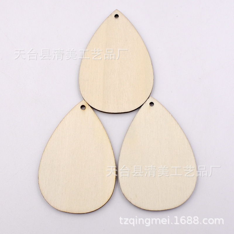 50-55mm troncos de madera con agujeros colgante decoración de madera con agujeros pendientes accesorios