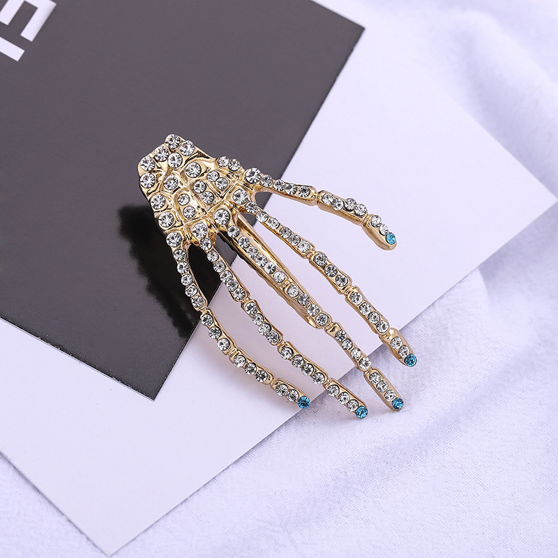 Women'S Gender Fashion Hand Alloy Plating Rhinestones Hair Clip 1 Piece