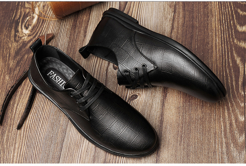 Herren Leder Freizeitschuhe Mit Prägung Arbeitsschuhe Aus Leder_voghion.com