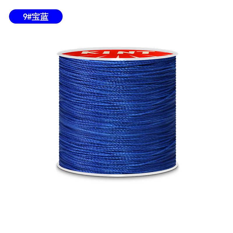 Cuerda de algodón KNT cuerda de poliéster cuerda trenzada de color hilo de cera de cuero DIY cuero hecho a mano redondo hilo de cera pulsera cuerda de cabeza