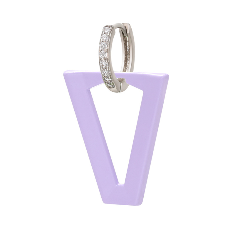 Spray Paint V-shaped Earrings Foreign Trade Paint Inverted Triangle Fluorescent Earrings V-shaped Earrings Cross-border Ve294 display picture 17