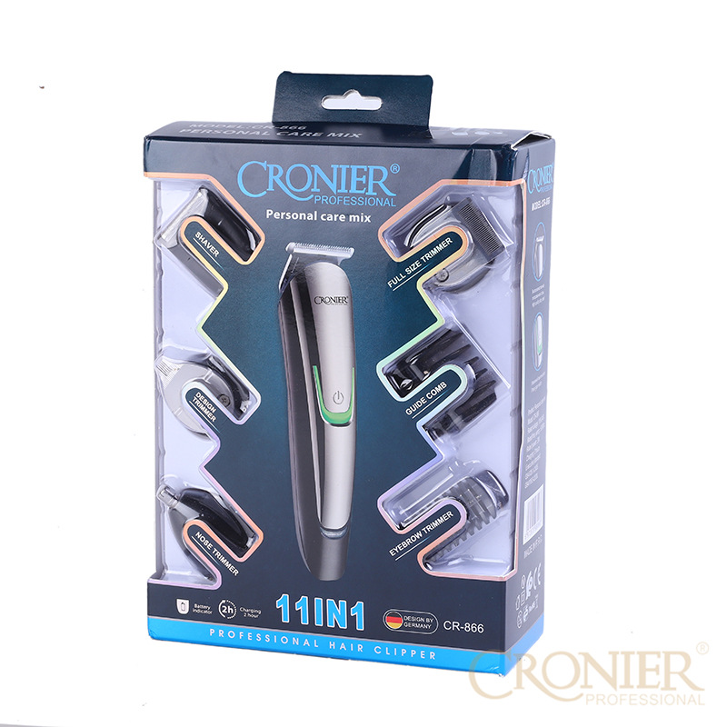 CRONIER CR-866 理发器质感舒适家用剃头推子充电式理发剪电推剪详情4