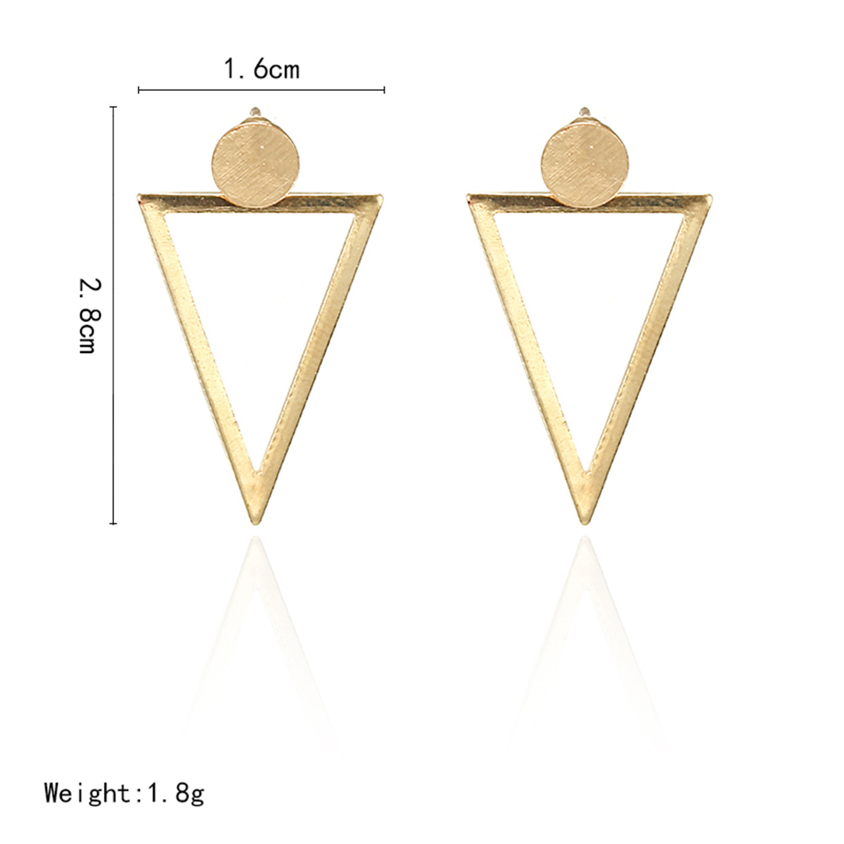 Fashion Creative Women's Geometric Triangle Back Hanging Geometric Earrings Wholesale display picture 2