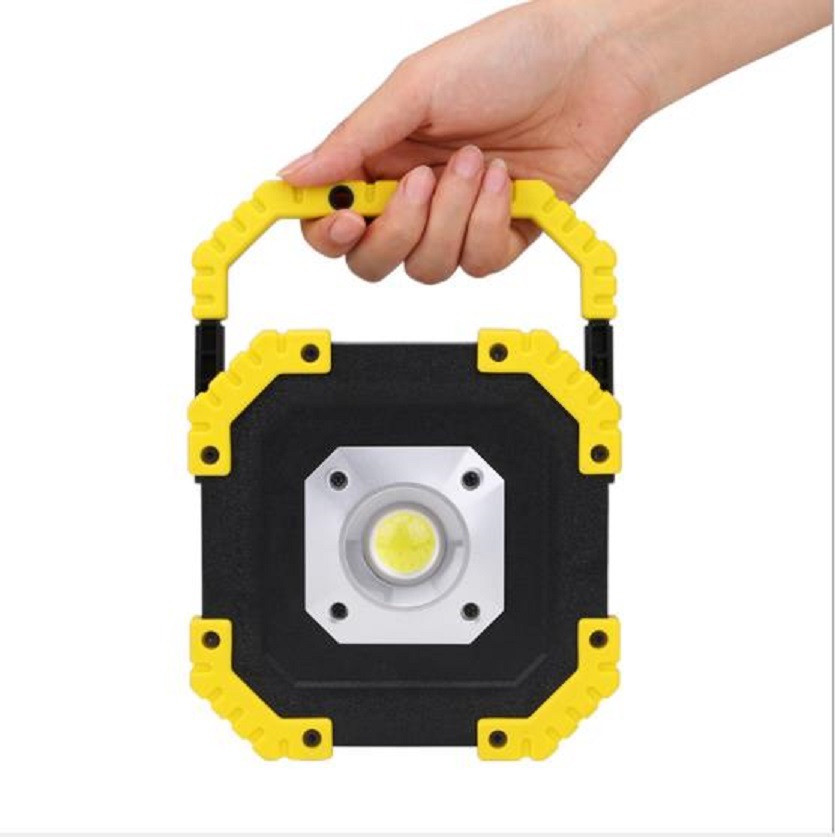 跨境電商多功能防水強光工作燈戶外野營燈釣魚燈COB充電幹電池