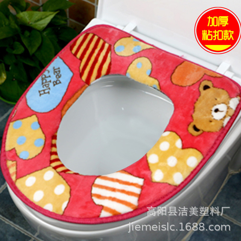 厂家直销洁尔舒牌粘扣型马桶垫套圈卡通坐便垫圈家用加厚冬季保暖|ms