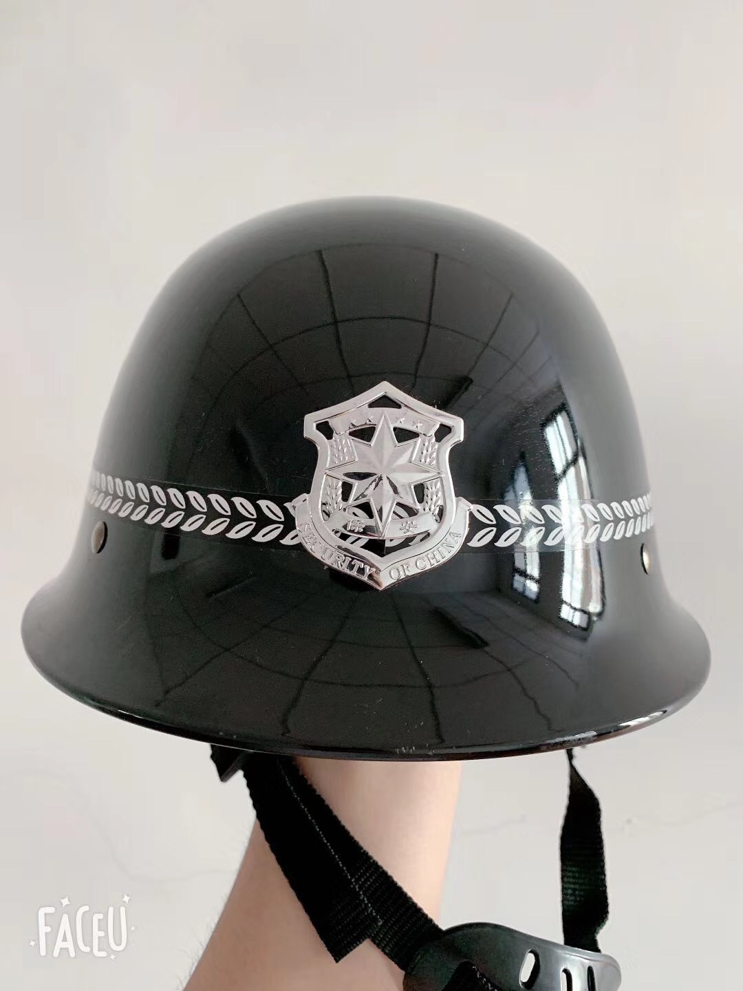 勤务盔保安盔保安防暴头盔钢盔巡逻防护头盔保安安全帽pc