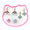 Metal earrings, cartoon ring, cute children's jewelry, accessory